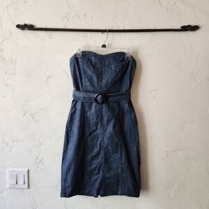 Forever 21 Vintage Y2K Denim Strapless Dress